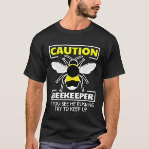 T-shirt Attention apiculteur Cool Nature abeille tiède
