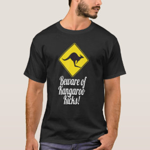 T-shirt Attention aux Kangaroo Kicks Kangaroo Sign Austral