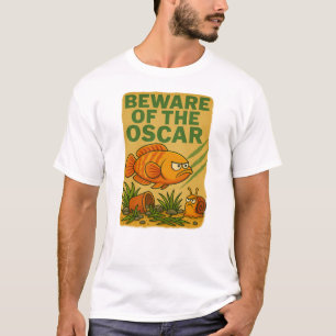 T-shirt Attention aux Oscar   Drôle Carton de poisson en c