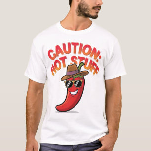 T-shirt Attention : Conception de trucs chauds - Pepper ch