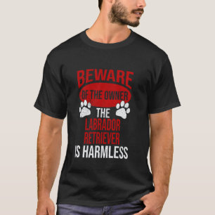 T-shirt Attention - Papa Chien Maman Chien Labrador Retrie