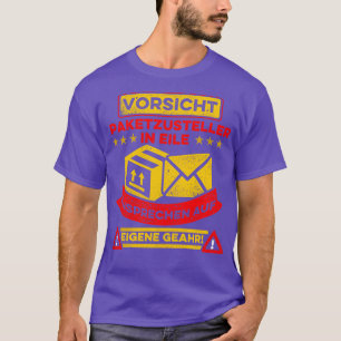 T-shirt Attention Personne livreur de colis pressée