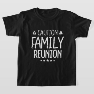 T-shirt Attention Réunion de Famille Drôle Enfants Assorti