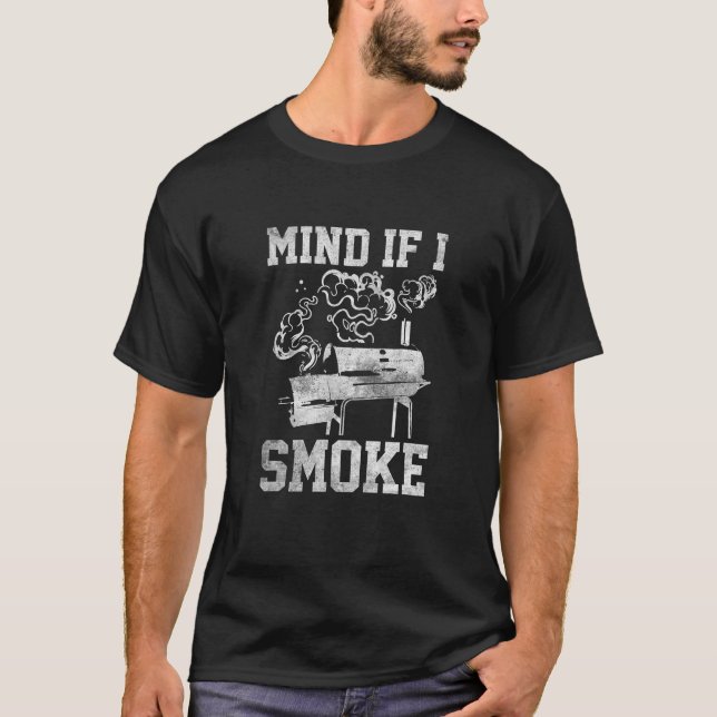 T-shirt Attention Si Je Fumé Drôle Grillant Lover BBQ Fume (Devant)