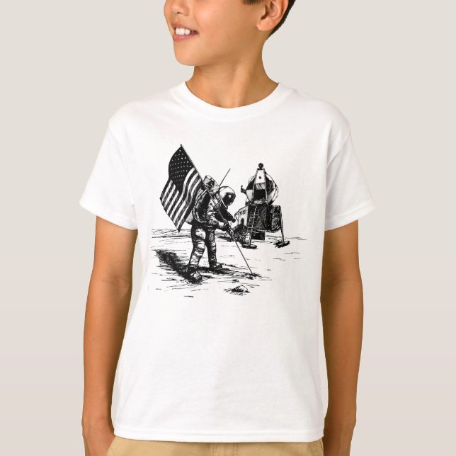 T-shirt Atterrissage de la lune (Devant)