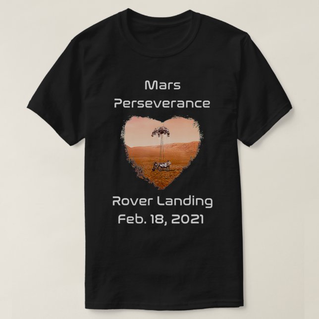 T-shirt Atterrissage de la Rover de la persévérance Mars (Design devant)
