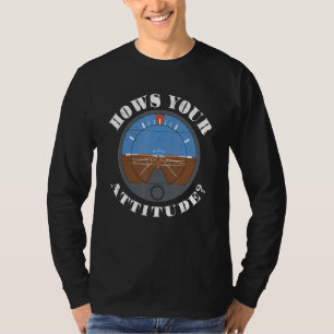 T-shirt Attitude Altitude Humour pilote de l'aviation