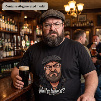 T-shirt Attitude Grincheux – Qu'est-ce que vous regardez ?