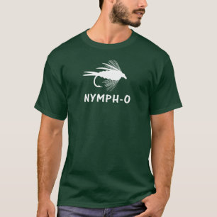 T-shirt Attrait drôle de pêche de mouche de Nymphe-o