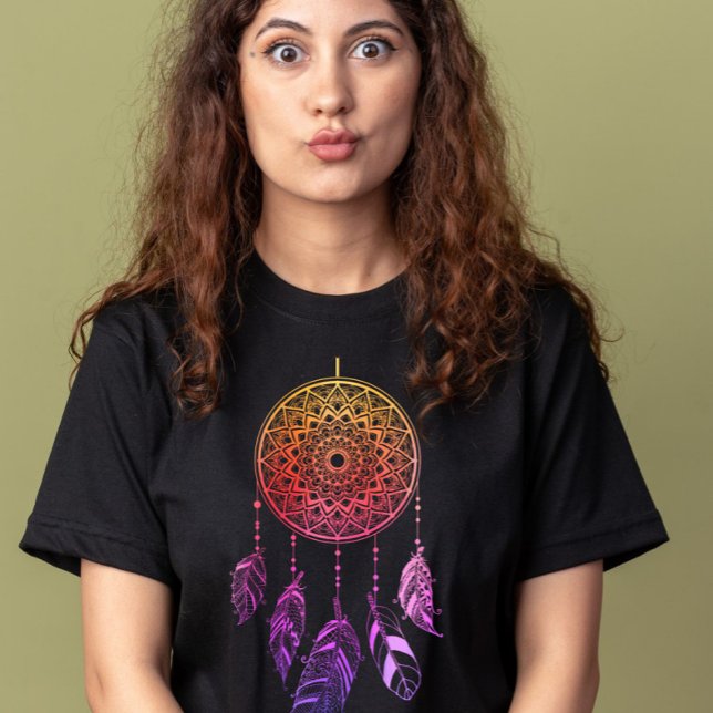 T-shirt attrape de rêve rose et violet boho (Créateur téléchargé)