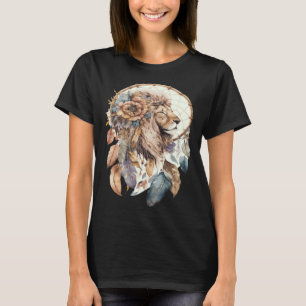 T-shirt Attrape-rêve Lion Tribal Aquarelle Lion 1