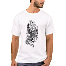 Attrape-rêves Tribal Ailé Loup Céleste