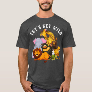 T-shirt Attrape Zoo Wild Animaux Safari Jour De Fête À