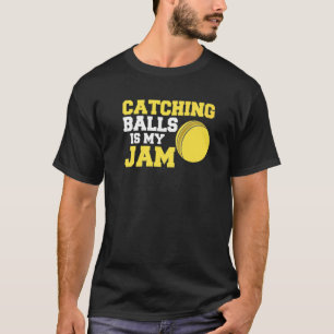 T-shirt Attraper des balles de dodgeball jaune est mon tru