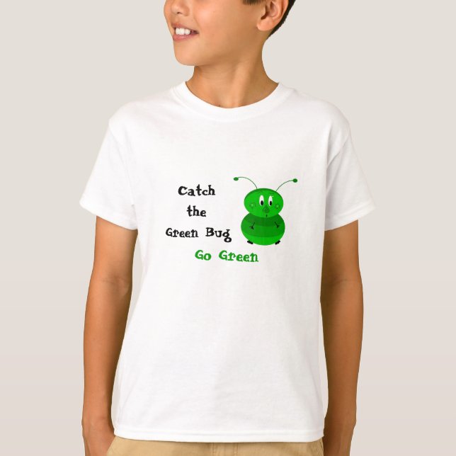 T-shirt Attrapez le bug vert (Devant)