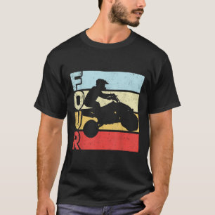 T-shirt ATV 4e anniversaire de fête ATV 4 roues quadruple 