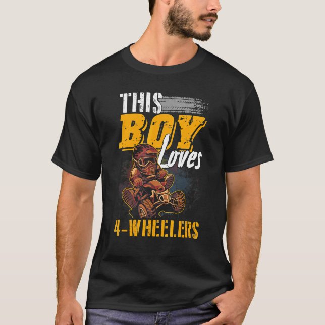 T-shirt ATV Outfit 4 wheeler Mudding  Boys Four Wheeler (Devant)
