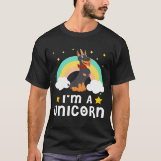 T-shirt Au A Unicorn Doberman Dog