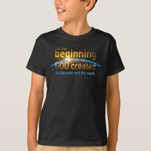T-shirt Au commencement, DIEU créa un verbe de foi chrétie