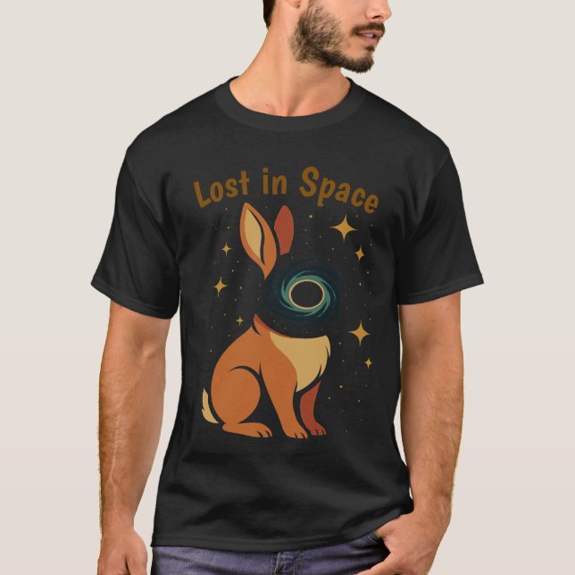 T-shirt Au-delà du lapin des étoiles - Design Abstrait de  (Devant)