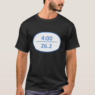 T-shirt Au-dessous de 4 heures de marathon de chemise de