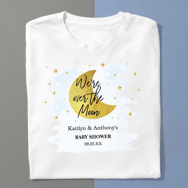 T-shirt Au-Dessus De La Lune | Baby shower Garçons (Créateur téléchargé)