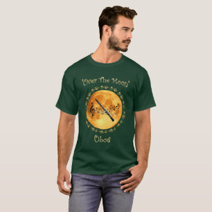 T-shirt Au-dessus du ~ d'échelle musicale de ~ de hautboi