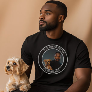 T-shirt Au meilleur papa de chien jamais personnalisé phot