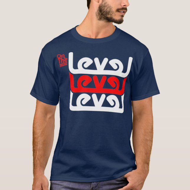 T-shirt Au Niveau Retro Stacked Masonic Premium (Devant)