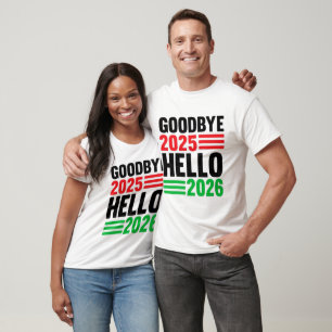 T-shirt Au revoir 2025 Bonjour 2026 - Célébrer une étoile 