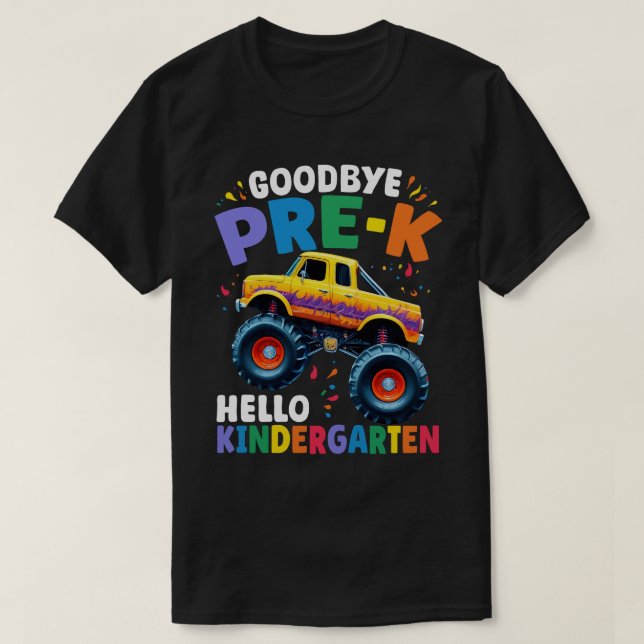 T-shirt Au revoir camion monstre de fin de pré-maternelle  (Design devant)