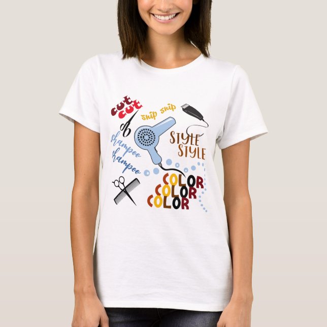 T-shirt Au Salon De Coiffure (Devant)