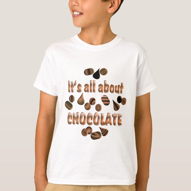 T-shirt Au sujet du chocolat (Devant)