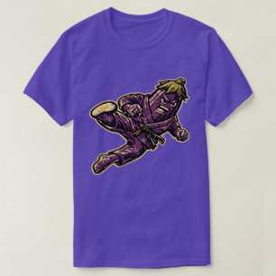 T-shirt Aubergine Judoka — Vintage Retro Street Fighter