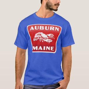 T-shirt Auburn Maine Insigne rétro Rouge