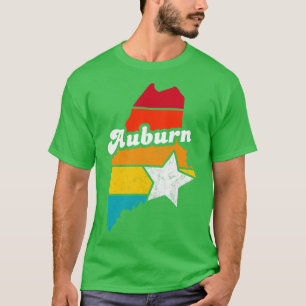 T-shirt Auburn Maine Souvenir Vintage déshabillé 2