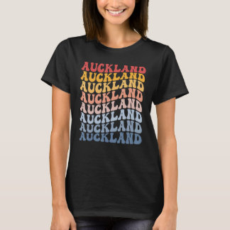 T-shirt Auckland City Groovy Retro