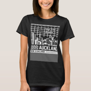 T-shirt Auckland Nouvelle-Zélande plan d'horizon de la vil