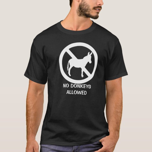 T-shirt Aucun âne permis - noir (Devant)