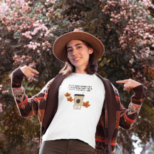 T-shirt AUCUN Citrouille Café épice Feuilles automnales