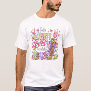 T-shirt Aucun lapin ne m'aime comme Jésus Pâques Enfants C