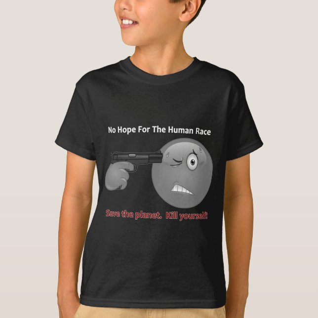 T-shirt Aucun logo d'émoticône d'espoir (Devant)
