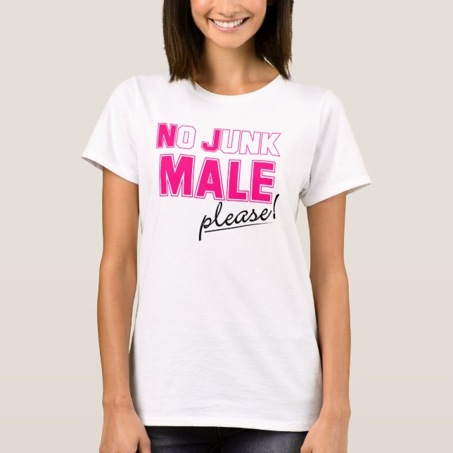 T-shirt Aucun MÂLE d'ordure svp ! (Devant)