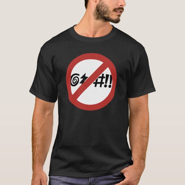 T-shirt Aucun maudire permis, signe, la Virginie, USA (Devant)