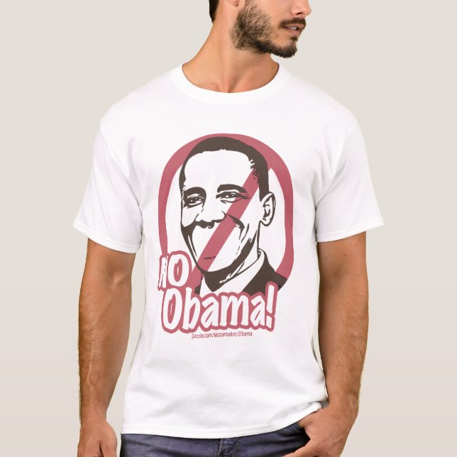 T-shirt Aucun Obama ! Chemise de barre oblique (Devant)