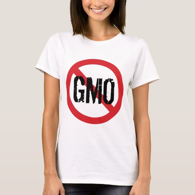 T-shirt Aucun OGM Aliments génétiquement modifiés (Devant)
