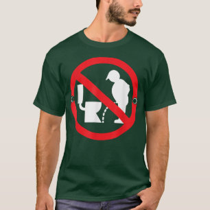T-shirt Aucun Peeing Lazy Halloween Costume drôle Pee Sign
