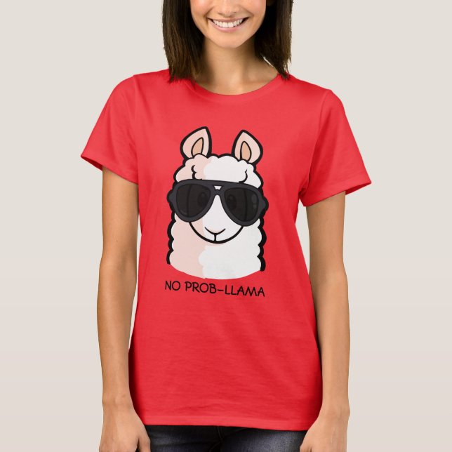 T-shirt Aucun Prob-Lama (Devant)