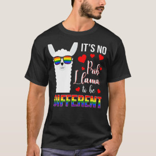 T-shirt Aucun Prob Llama À Être Gay Différent Fierté Lgbt