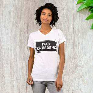 T-shirt Aucun signe de natation Gras Noir et Blanc Avertis